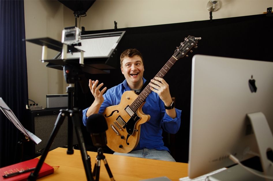 Marc-Andre and his Godin Montreal Premiere