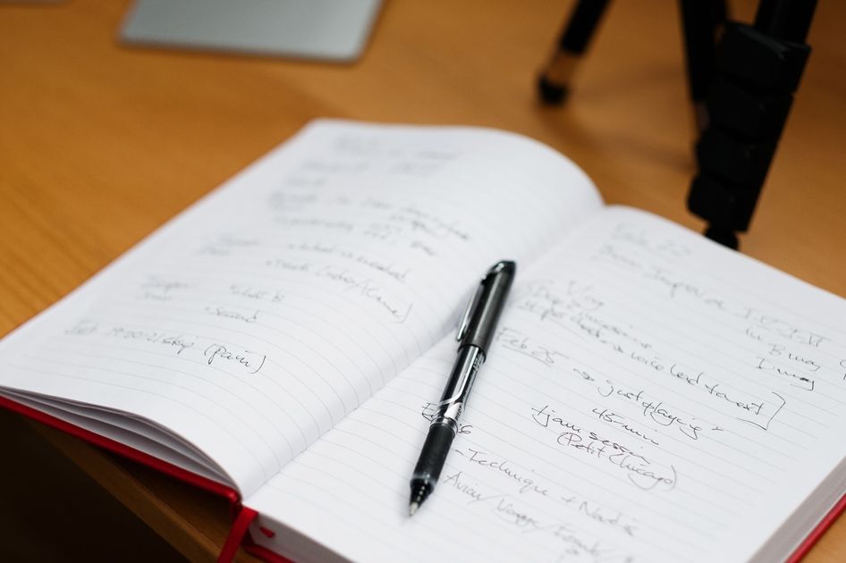 Marc-Andre's practice diary, where he works on material for his next album