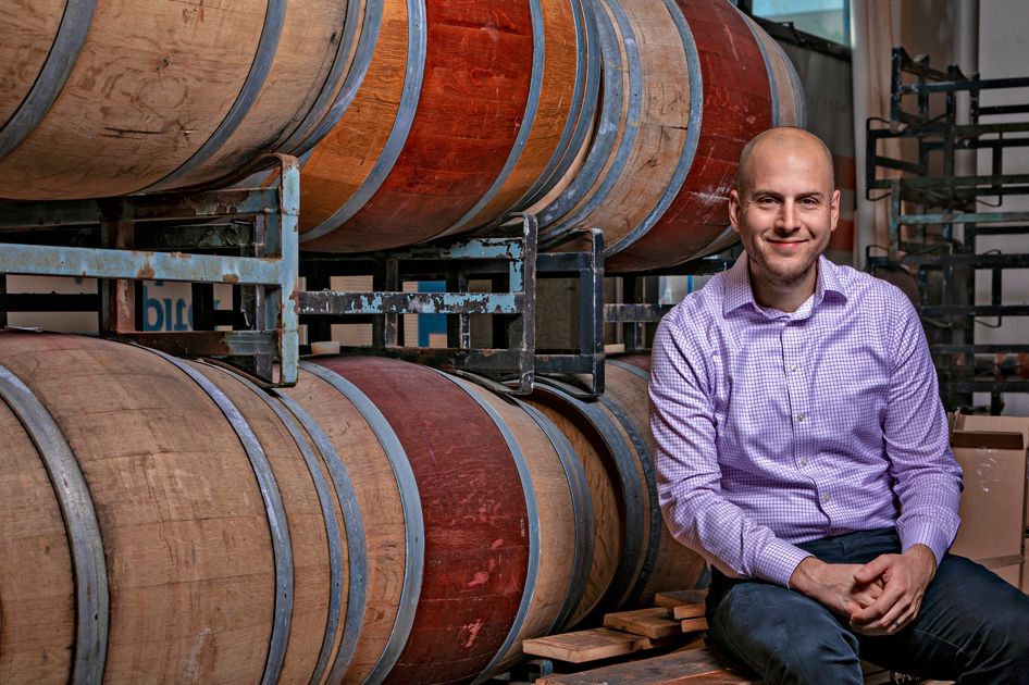 Jared, with his cider barrels