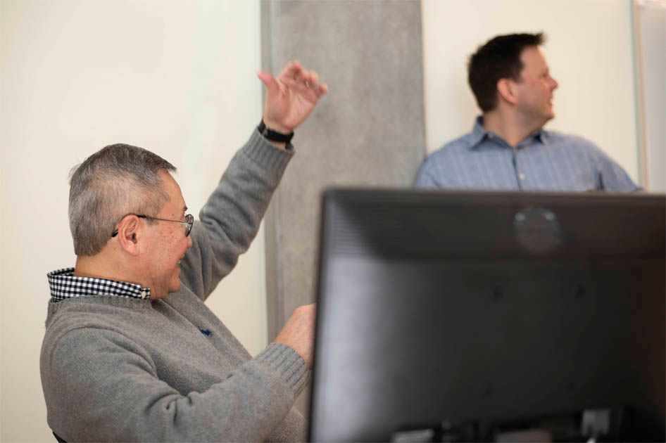 Can business planning be fun? In Roger's class, it certainly appears that way
